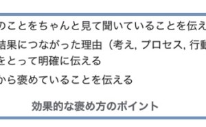 人的資源マネジメント:褒める気持ちを伝えるには技術が必要（その1）