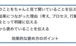 人的資源マネジメント:褒める気持ちを伝えるには技術が必要（その1）